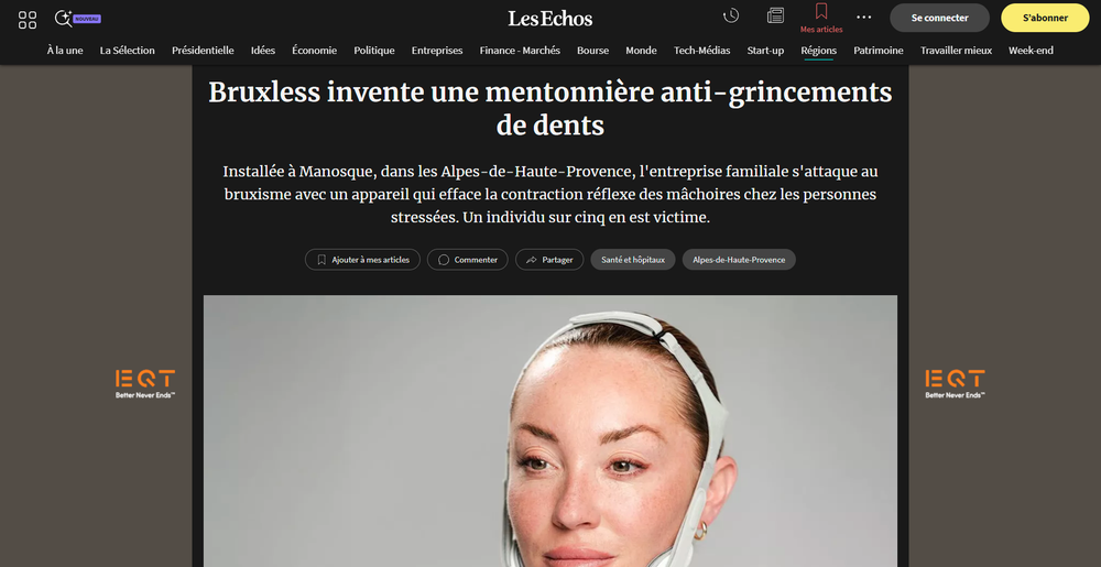 Bruxless dans les Echos